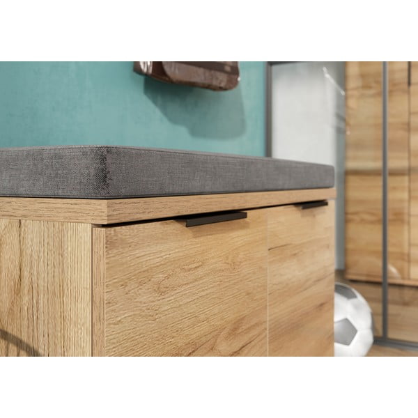 Ormarić za cipele u dekoru hrasta s klupom Fremont - Germania-image-3