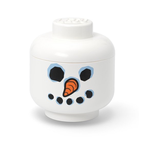 Bijela plastična dječja kutija za pohranu ø 24x27 cm Head Snowman L – LEGO®