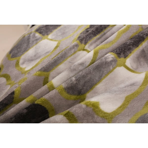 Zeleno-siva posteljina za krevet za jednu osobu od mikropliša 140x200 cm – My House-image-4