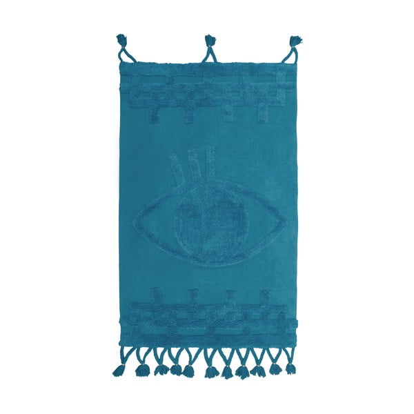 Plavi pamučni zidni tepih Nattiot Siva, 70 x 120 cm