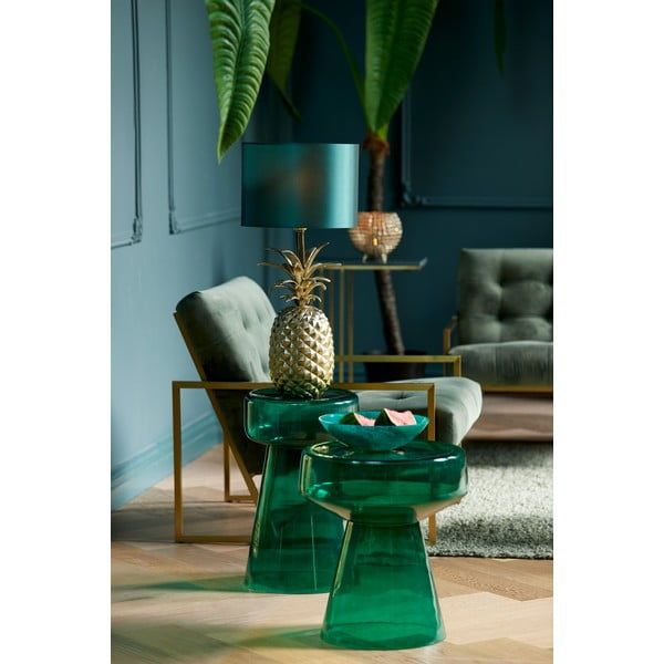 Stakleni okrugao pomoćni stol ø 37 cm Dakwa – Light & Living-image-1