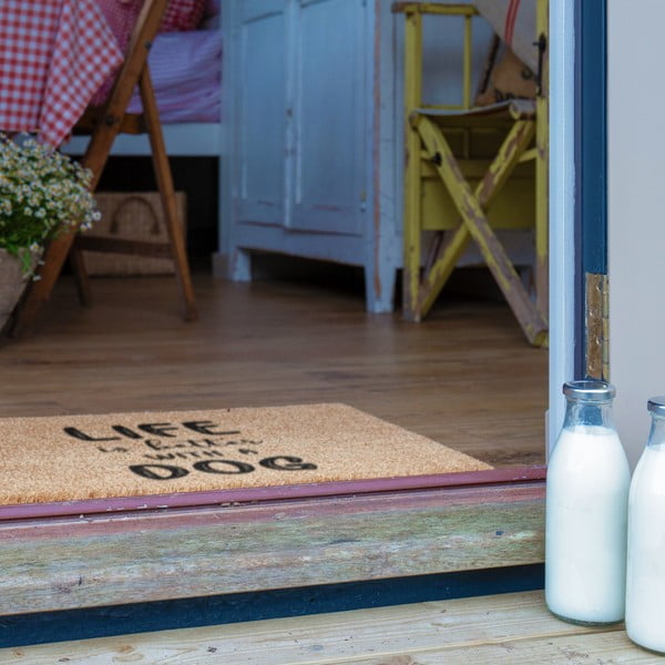 Otirač od kokosovih vlakana 60x90 cm Life Is Better With a Dog – Artsy Doormats-image-4