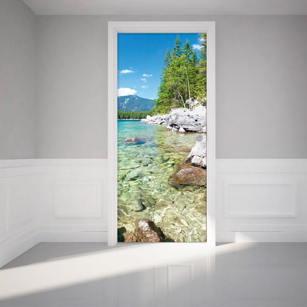 Ambiance Crystal Lake ljepljiva naljepnica za vrata, 83 x 204 cm