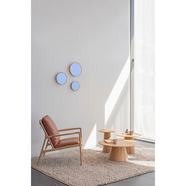 Okrugli stolić za kavu od punog hrasta u prirodnoj boji ø 80 cm Mushroom – Gazzda-image-1