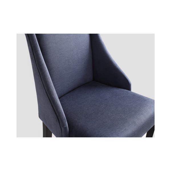 Tamnoplava blagovaonska stolica s crnim nogama Custom Form Venti-image-4