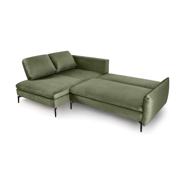 Zelena kutna garnitura na razvlačenje Bonami Selection Fira, lijevi kut-image-3