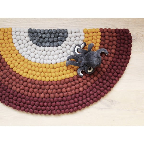 Dječji tepih od vunenih pompona Wooldot Ball Rugs Rainbow Red-image-3