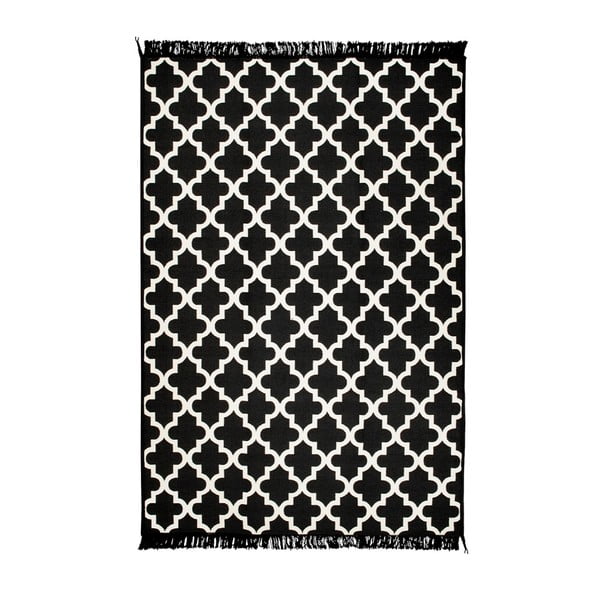 Crno bijeli dvostrani tepih Madalyon, 160 x 250 cm