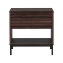 Tamno smeđi noćni ormarić s pločom stola u dekoru oraha Celine – Støraa