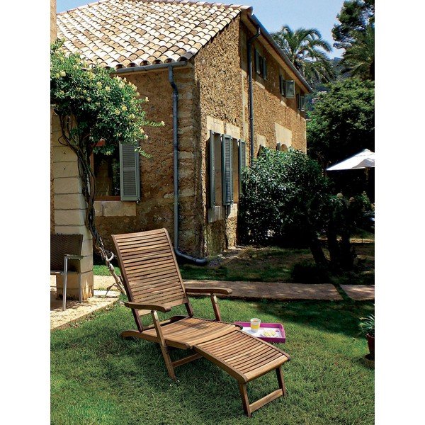 Vrtna ležaljka od masivnog drveta u prirodnoj boji Noemi – Bizzotto-image-1