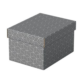 Sada 3 šedých úložných boxů Leitz Eselte, 20 x 25,5 cm