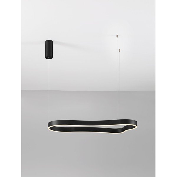 Mat crna LED viseća svjetiljka aluminijska s mogućnosti zatamnjivanja Dussa – Nova Luce-image-4