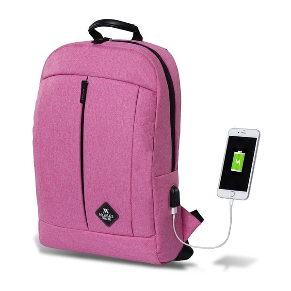 Ruksak u boji fuksije s USB priključkom My Valice GALAXY Smart Bag