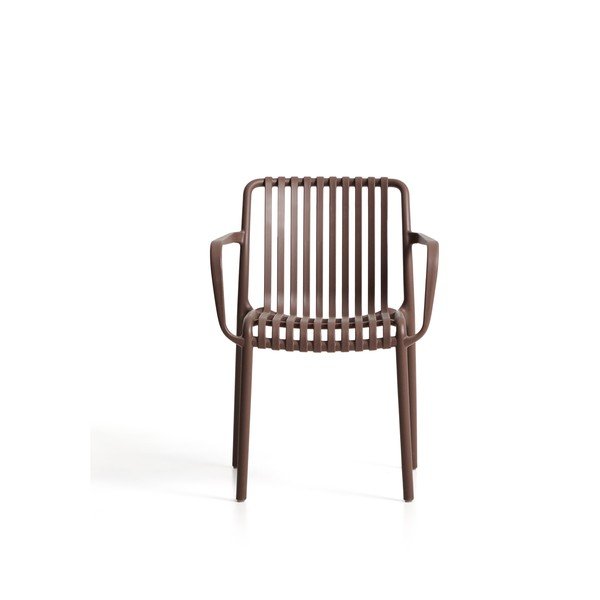 Smeđa plastična vrtna stolica Isabellini – Kave Home-image-4