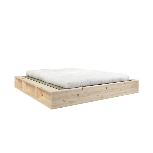 Bračni krevet od punog drveta s duplim latex futonom i tatamijem Karup Design Ziggy, 160 x 200 cm