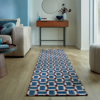 Plava staza 60x230 cm Lennox Geometric – Flair Rugs