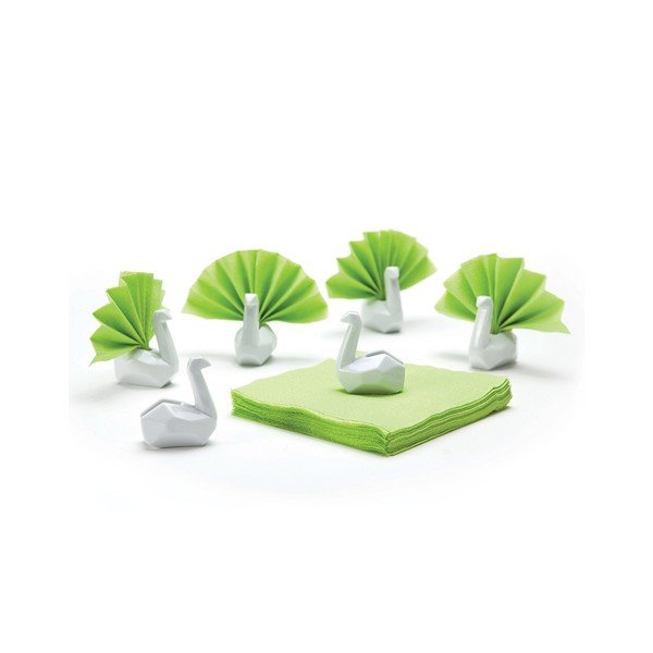 Set keramičkih držača za salvete, Salveta labud 6 kom, bijela-image-2