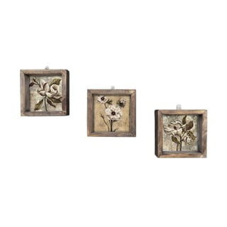 Set od 3 slike za zid Vintage, 15 x 15 cm