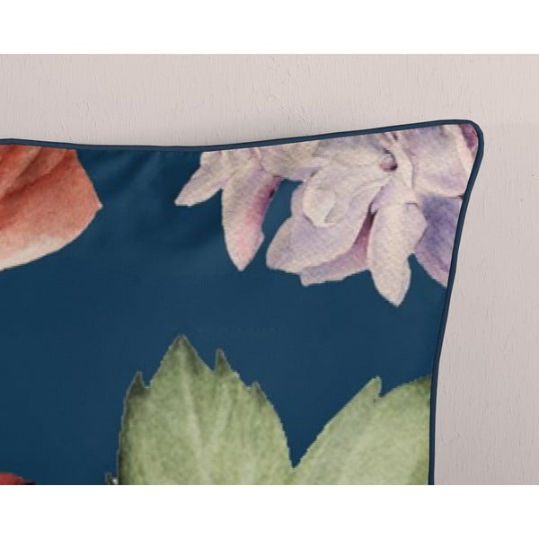 Tamno plava posteljina za bračni krevet/za produženi krevet od pamučnog satena 200x220 cm Fiori – Descanso-image-3