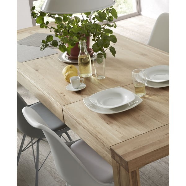 Blagovaonski stol od hrastovine na razvlačenje Kave Home Vivy, 180 x 90 cm-image-2
