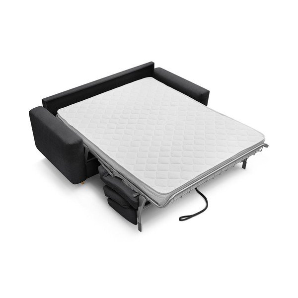 Crna sofa za spavanje/sklopiva 220 cm Cocoone – Bobochic Paris-image-3