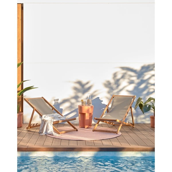 Ružičasti okrugao unutarnji i vanjski tepih od recikliranih vlakna ø 150 cm Rodhe – Kave Home-image-1