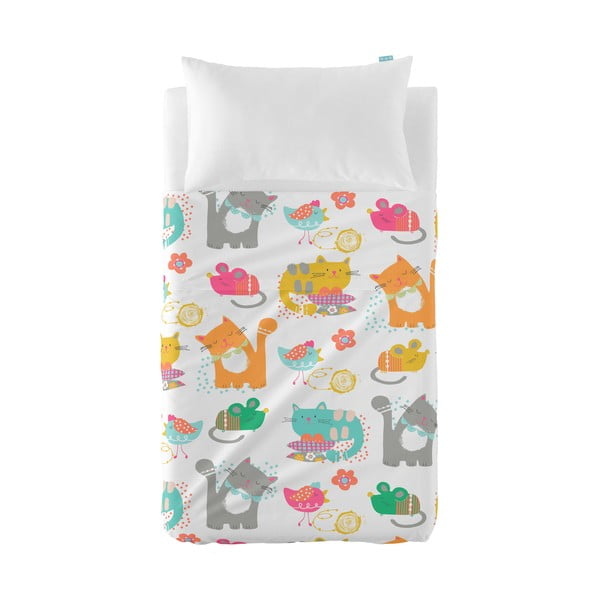 Tanki prekrivač i navlaka za jastuk Moshi Moshi Cat &amp; Mouse, 120 x 180 cm
