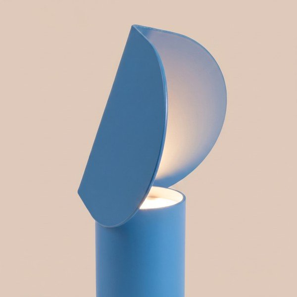 Svijetlo plava LED stolna lampa aluminijska (visina 15 cm) BISCUIT – Thoro-image-3