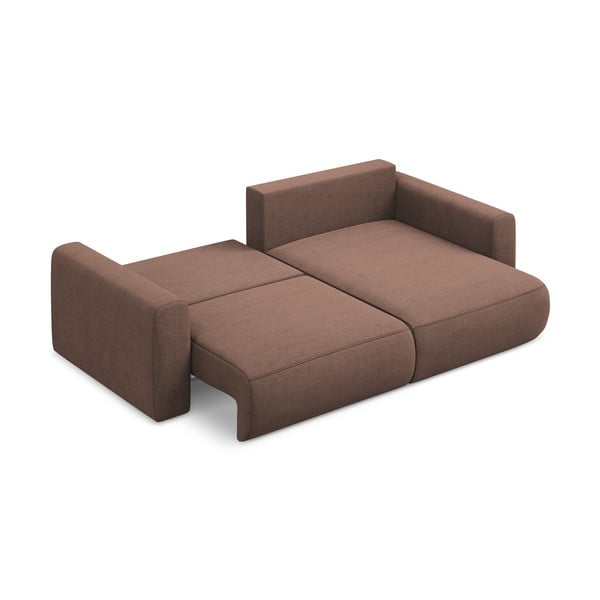 Ružičasta sklopiva/s prostorom za odlaganje kutna garnitura (s desnim kutom/s ležaljkom) Kapua – Makamii-image-3