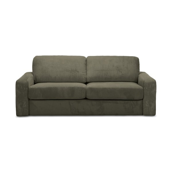 Kaki zelena sklopiva sofa od samta 195 cm Nona – Makamii