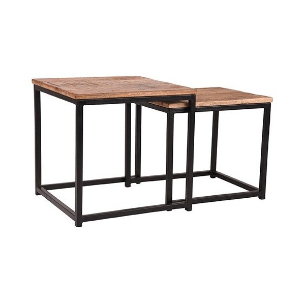 Set od 2 pomoćna stola od mangovog drveta LABEL51 Twain, širine 45 cm i 39 cm-image-2