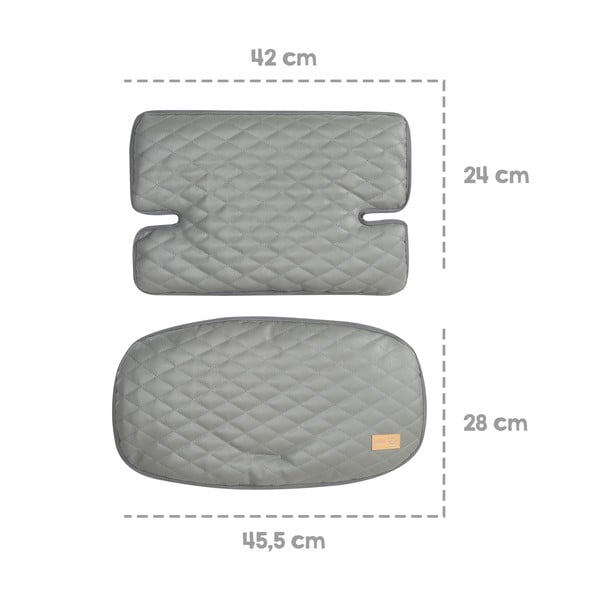 Sivo-smeđa dječja blagovaonska stolica Luxe – Roba-image-4