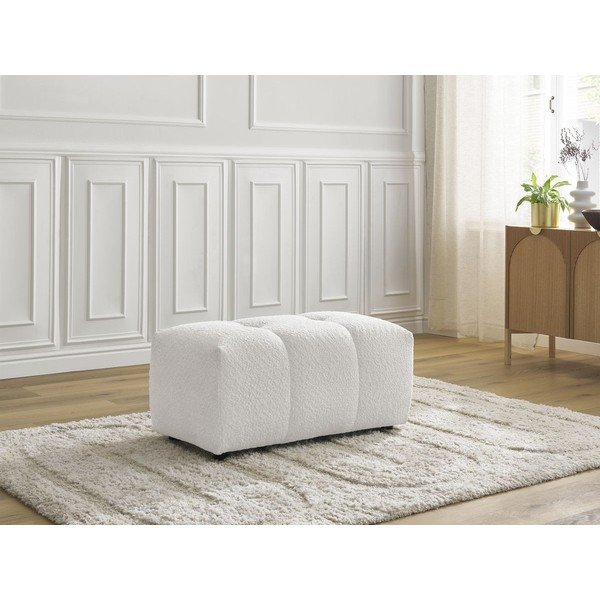 Bijeli tabure od bouclé tkanine Roxelane – Bobochic Paris-image-1