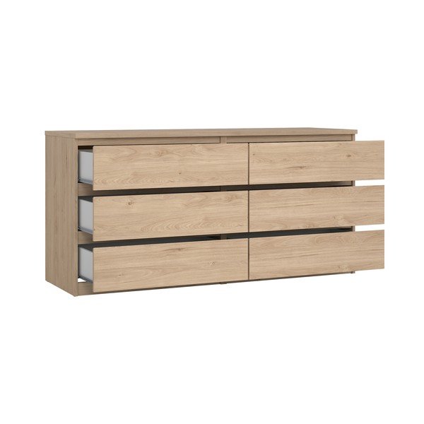 Komoda u dekoru hrasta u prirodnoj boji 154x76x50 cm Naia – Tvilum-image-2
