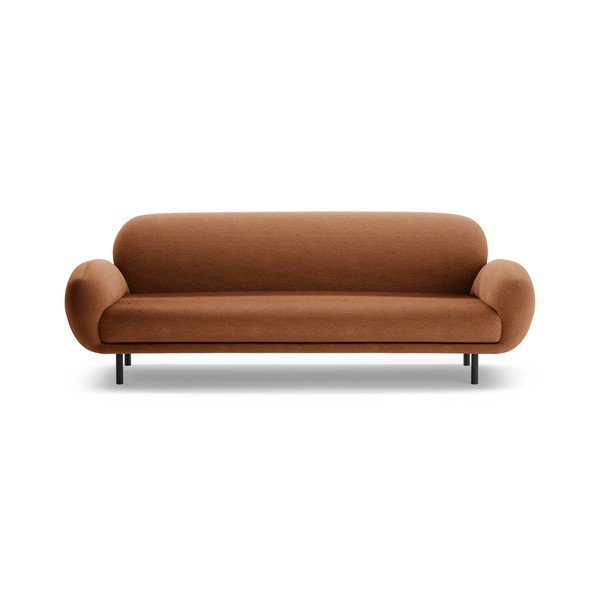 Sofa od bouclé tkanine boja terakote 208 cm Poppy – Micadoni 