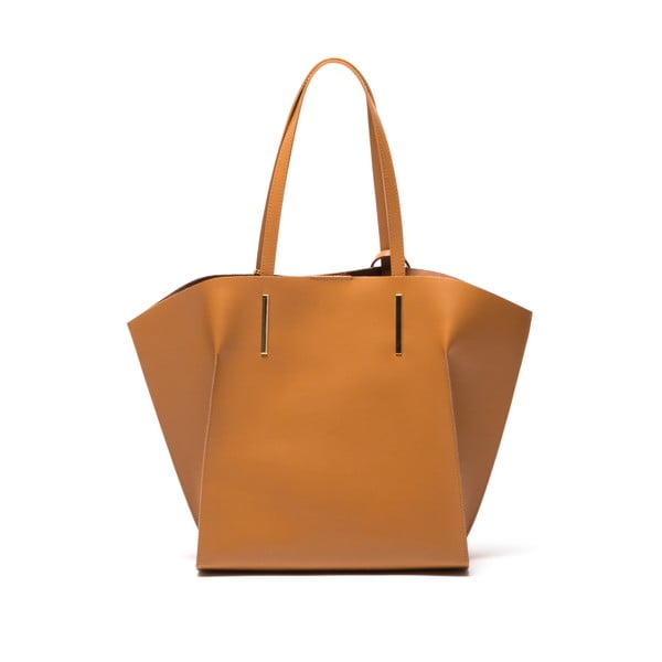 Smeđa kožna torbica Mangotti Kalina-image-1