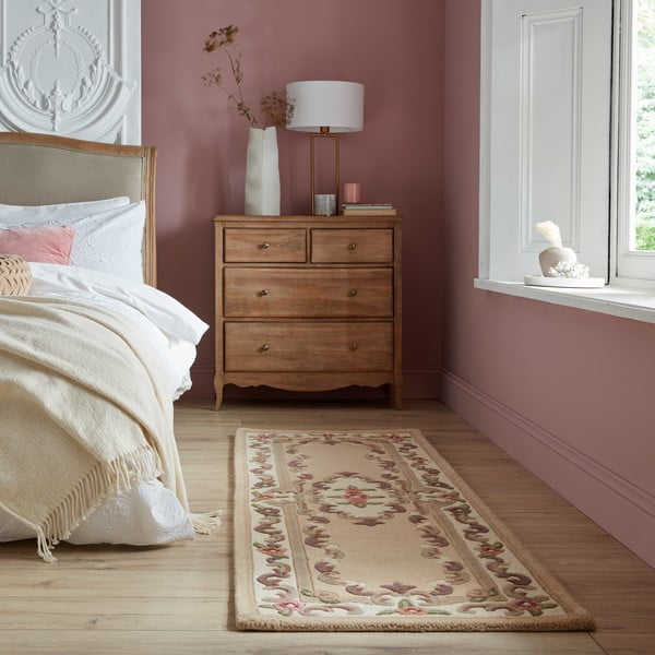 Bež vunena staza FlairRug Aubusson, 67 x 210 cm-image-1