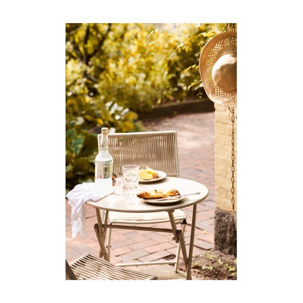 Bež metalni vrtni blagovaonski set za 2 osobe Arcas – House Nordic-image-4