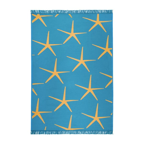 Plavo-žuti dvostrani tepih Starfish, 80 x 150 cm