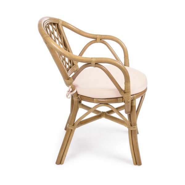 Vrtna stolica od masivnog drveta/od ratana u prirodnoj boji Athina – Bizzotto-image-3