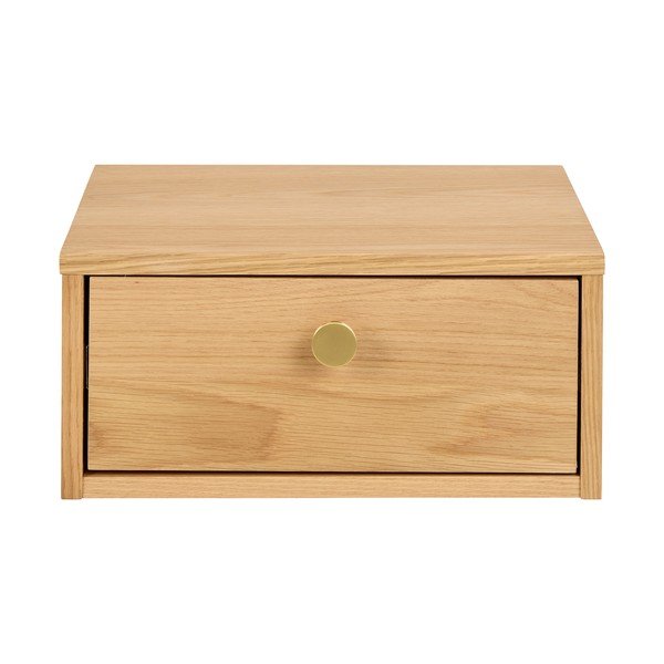 Noćni ormarić u dekoru hrasta u svijetloj prirodnoj boji Monfort – Actona