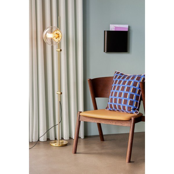 Mjedena stojeća svjetiljka sa staklenim sjenilom (visina 147 cm) Bubble – Hübsch-image-1