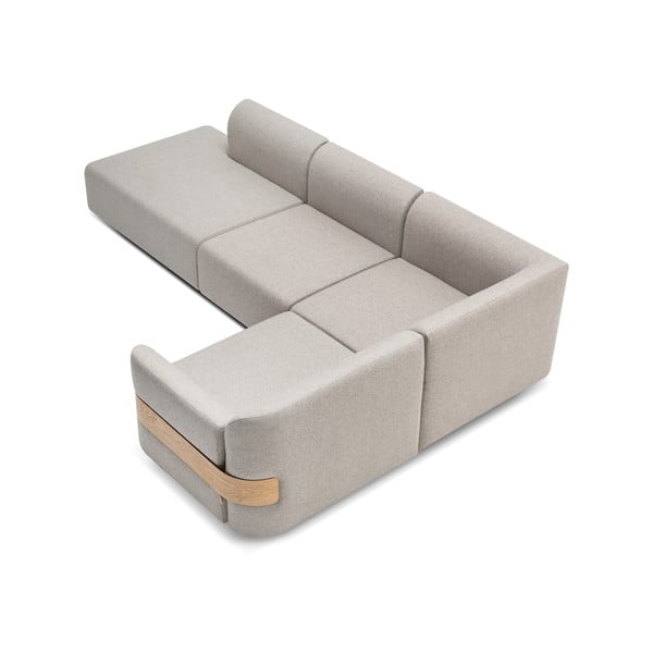 Svijetlo sivi kauč (varijabilni) od mješavine vune i lana Hugg - Gazzda-image-2