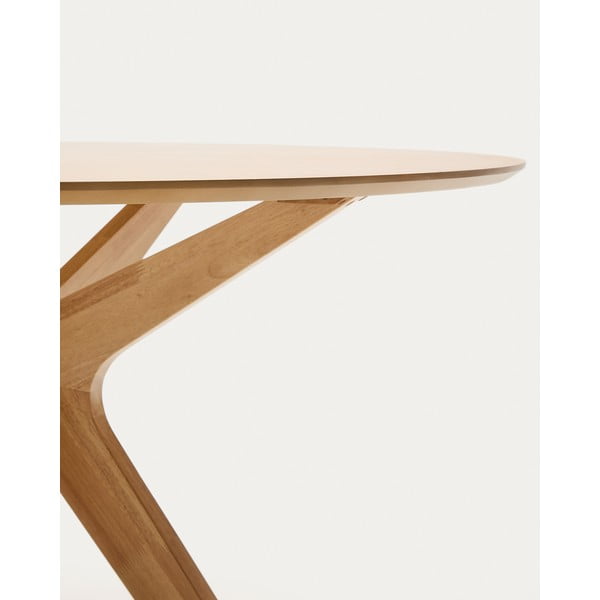 Okrugao blagovaonski stol s pločom stola u dekoru hrasta ø 120 cm Naanim – Kave Home-image-4