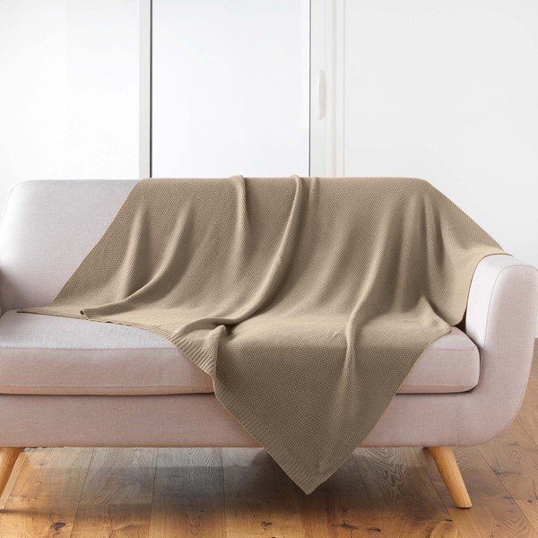 Pletena deka 125x150 cm Tricotine – douceur d'intérieur-image-1
