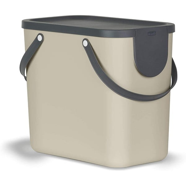 Svjetlo smeđa kanta za smeće za odvojeni otpad od reciklirane plastike 25 l Albula – Rotho