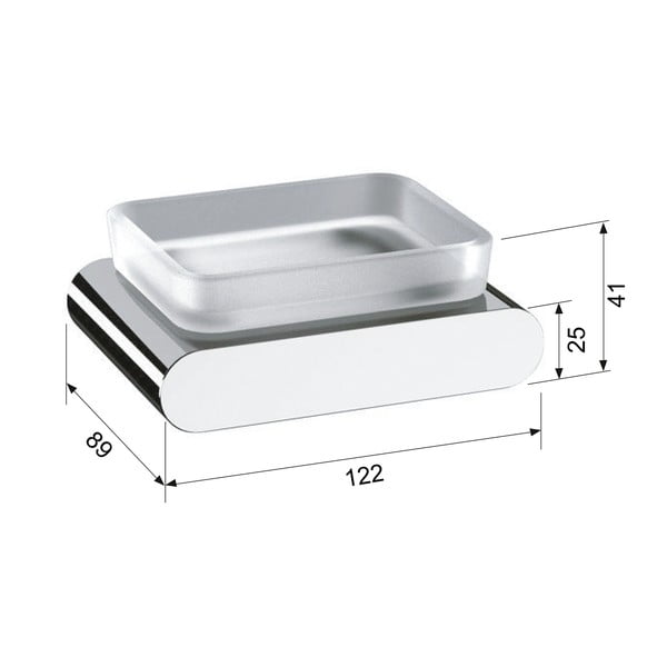 Bijela staklena zidna posuda za sapun Flori – Sapho-image-1