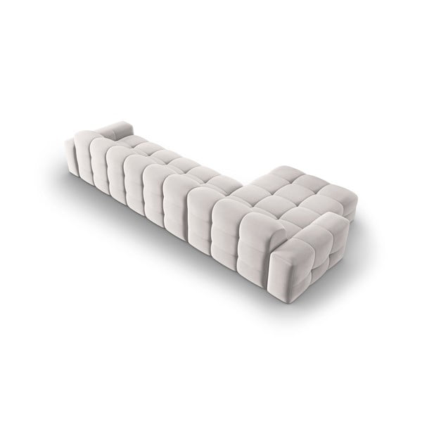 Svjetlo siva baršunasta kutna garnitura (lijevi kut) Kendal - Micadoni Home-image-4