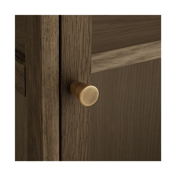 Tamno smeđa viseća vitrina u dekoru hrasta 40x60x20 cm Zamora – House Nordic-image-4