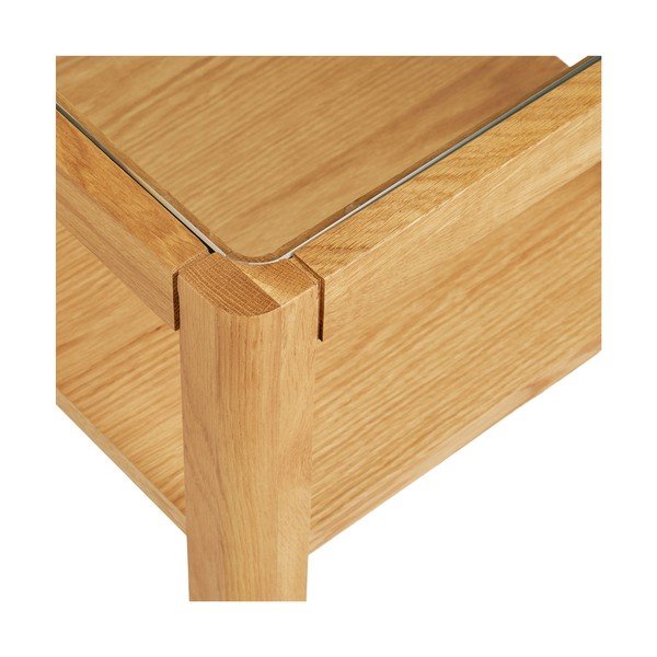 Pomoćni stol sa staklenom pločom stola 40x40 cm Lourmarin – House Nordic-image-4